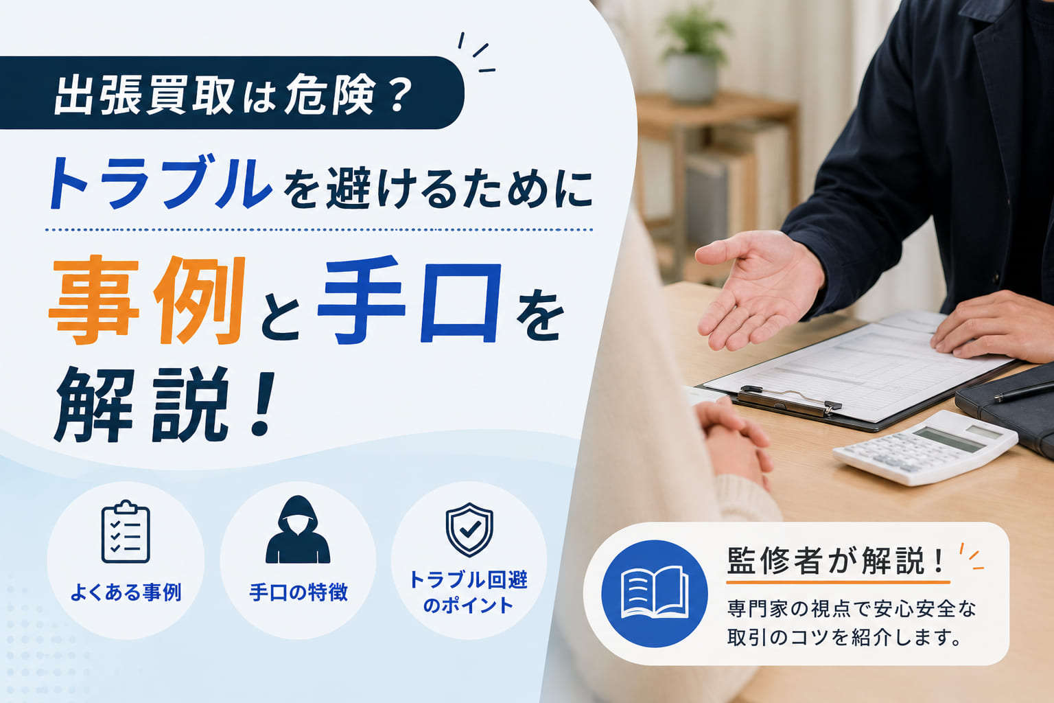 危険な出張買取がやばい!トラブルを避けるために事例と手口を解説!